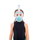 Wsobue Máscara de Snorkel de Cara Completa, Antivaho y Antifugas, para Niños de 5 a 14 Años, Verde, Talla XS