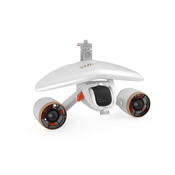 Sublue WhiteShark Mix Pro Patinete Subacuático con Motores Duales, Soporte de Cámara, para Niños y Adultos, Blanco