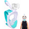 Wsobue Máscara de Snorkel de Cara Completa, Antivaho y Antifugas, para Niños de 5 a 14 Años, Verde, Talla XS