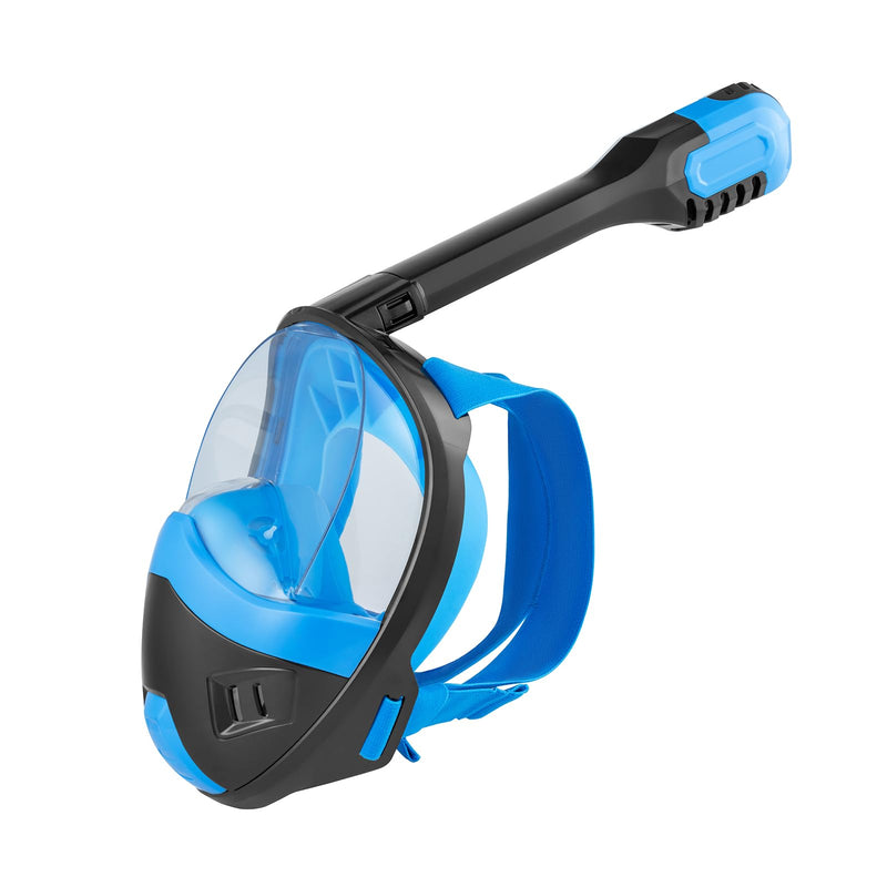 Lamker Máscara Snorkel Cara Completa Plegable, 180° Panorámica, con Soporte de Cámara y Antivaho