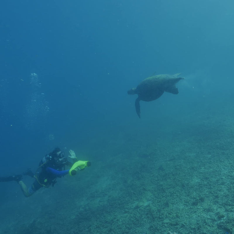 Asiwo Patinete Subacuático Eléctrico con Motores Duales, Soporte para Cámara, para Buceo y Natación, Verde