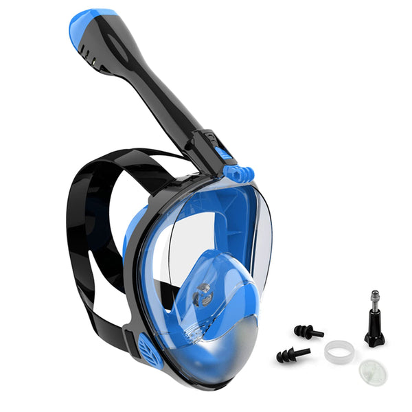 Jwintee Máscara de Snorkel de Cara Completa, Visión Panorámica 180°, con Respiración Segura, para Niños y Jóvenes