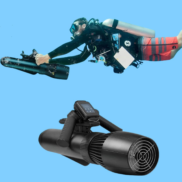 Patinete Subacuático de 700W, 160 Minutos de Autonomía, para Piscina y Mar