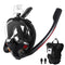Máscara de Snorkel de Cara Completa para Adultos, con Doble Tubo, Visión 180º, Antivaho y Soporte para Cámara