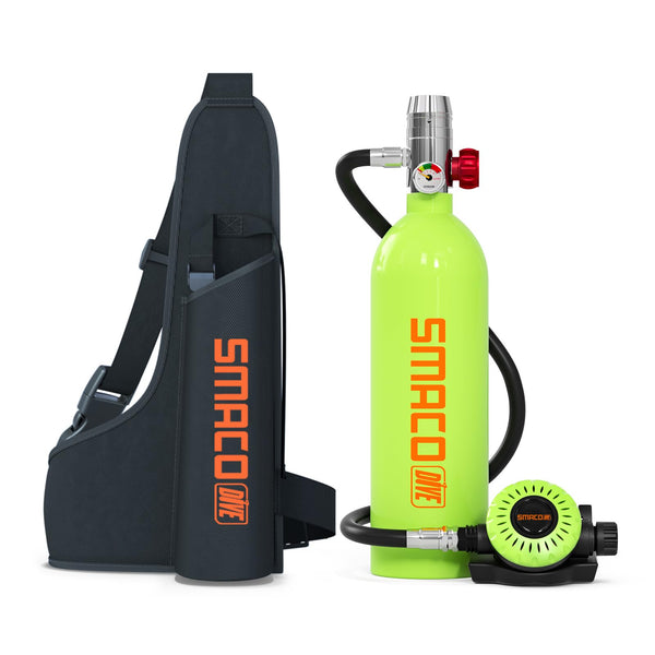 SMACO Mini Tanque de Buceo Portátil, 1 Litro, 15-20 Minutos de Autonomía