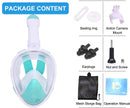 Wsobue Máscara de Snorkel de Cara Completa, Antivaho y Antifugas, para Niños de 5 a 14 Años, Verde, Talla XS