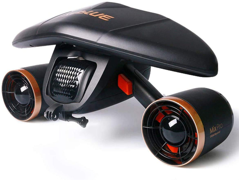 sublue WhiteShark Mix Pro Patinete Subacuático con Motores Duales, Soporte de Cámara, para Niños y Adultos, Negro
