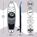 TIGERXBANG Tabla de Paddle Surf Hinchable (ISUP), con Asiento Kayak, Kit Completo, 320x84x15 cm