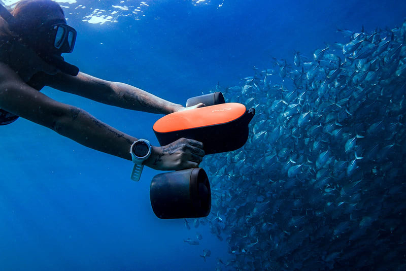 GENEINNO S2 Patinete Subacuático con 2 Velocidades y Soporte para Cámara de Acción, para Buceo y Piscina