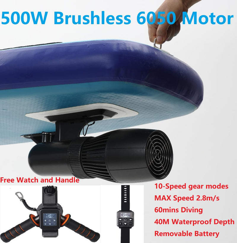 Patinete Subacuático Eléctrico 500W, 10 Velocidades, para Buceo y Surf, hasta 40 m de Profundidad