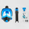 Lamker Máscara Snorkel Cara Completa Plegable, 180° Panorámica, con Soporte de Cámara y Antivaho