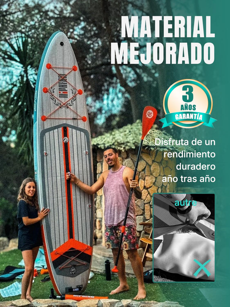 Niphean Tabla de Paddle Surf Hinchable Extra Grande, para 2-3 Personas, Kit Completo para Principiantes, para Familia y Adultos