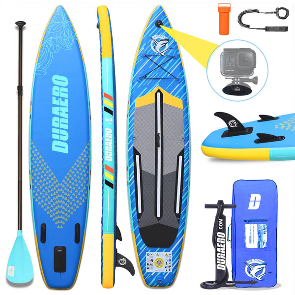 DURAERO Tabla de Paddle Surf Hinchable (SUP), con Soporte para Cámara, Kit Completo, 330x76x15 cm, hasta 150 kg