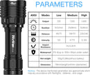Wurkkos DL30 Linterna de Buceo LED, 3600 Lúmenes, IPX8, Blanco Neutro, 5000mAh