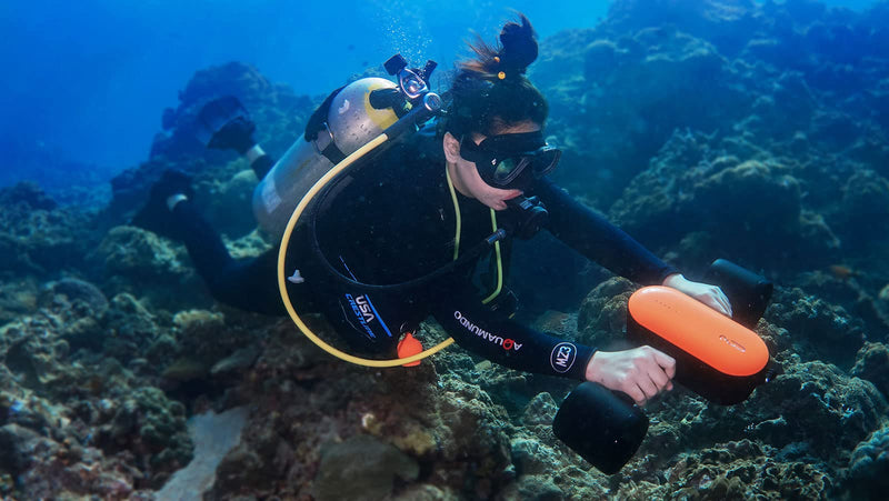 GENEINNO S2 Patinete Subacuático con 2 Velocidades y Soporte para Cámara de Acción, para Buceo y Piscina