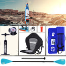 Tabla de Paddle Surf Hinchable (SUP), con Asiento de Kayak y Doble Remo, Kit Completo, 330x76x15 cm, hasta 150 kg