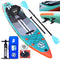Tabla de Paddle Surf Hinchable (SUP), con Asiento de Kayak y Doble Remo, Kit Completo, 330x76x15 cm, hasta 150 kg, Verde Menta