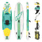 Bestway Freesoul Tech 65310 Tabla de Paddle Surf Hinchable (SUP), Kit Completo con Remo de Aluminio, Bomba y Bolsa, Blanco/Verde
