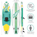 Bestway Freesoul Tech 65310 Tabla de Paddle Surf Hinchable (SUP), Kit Completo con Remo de Aluminio, Bomba y Bolsa, Blanco/Verde