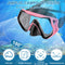 IEEILULU Set de Snorkel para Adultos, con Gafas de Buceo, Tubo Semiseco y Aletas Ajustables, S/M, Rosa