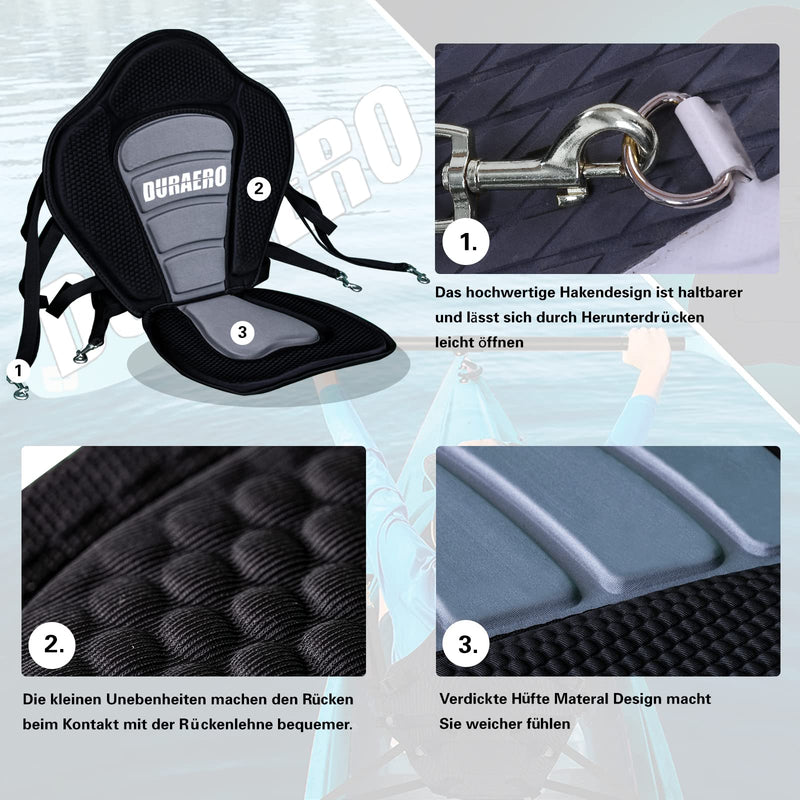 Tabla de Paddle Surf Hinchable (SUP), con Asiento de Kayak y Doble Remo, Kit Completo, 330x76x15 cm, hasta 150 kg, Verde Menta