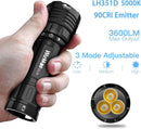 Wurkkos DL30 Linterna de Buceo LED, 3600 Lúmenes, IPX8, Blanco Neutro, 5000mAh