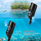 AOOSA Máscara Snorkel Cara Completa 180°, Tubo Seco, Antivaho, Soporte de Cámara, Negra S/M