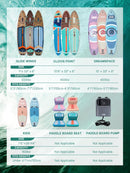 Niphean Tabla de Paddle Surf Hinchable Extra Grande, para 2-3 Personas, Kit Completo para Principiantes, para Familia y Adultos