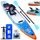 Tabla de Paddle Surf Hinchable (SUP), con Asiento de Kayak y Doble Remo, Kit Completo, 330x76x15 cm, hasta 150 kg
