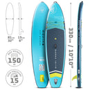 Movino Garda Allround Set de Tabla de SUP Hinchable, 10'10" / 330 cm