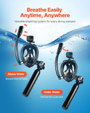 VEVOR Tanque de Buceo Portátil 0.5 L, para 5-10 Minutos Bajo el Agua, Profundidad 10 m, con Máscara de Snorkel, 73x365 mm