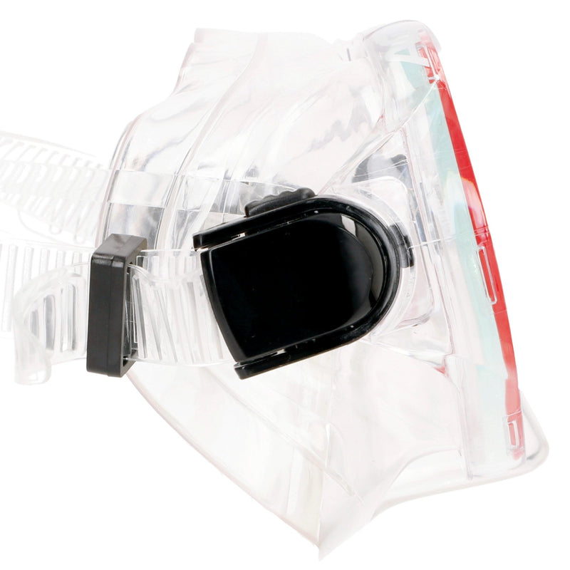 AKTIVE Aqua Sport Gafas de Buceo con Tubo Flexible para Adultos, Lentes de Cristal Templado, Sello de Silicona, Libre de Látex, Fácil Ajuste, Modelo 54249