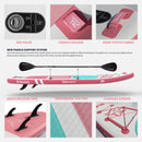 TIGERXBANG Defender-Pro Tabla de Paddle Surf Hinchable, con Asiento Kayak y Remo Doble Uso, 320x82x15 cm, Rosado