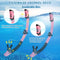 IEEILULU Set de Snorkel para Adultos, con Gafas de Buceo, Tubo Semiseco y Aletas Ajustables, S/M, Rosa