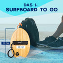 Woodsandwaves Tabla de Surf de Mano (Handplane), de Madera Dura a Prueba de Roturas, con Bolsa, para Principiantes y Profesionales