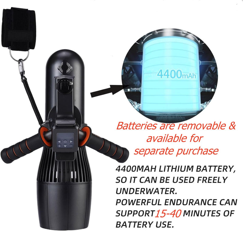 Patinete Subacuático Eléctrico 500W, 10 Velocidades, para Buceo y Surf, hasta 40 m de Profundidad