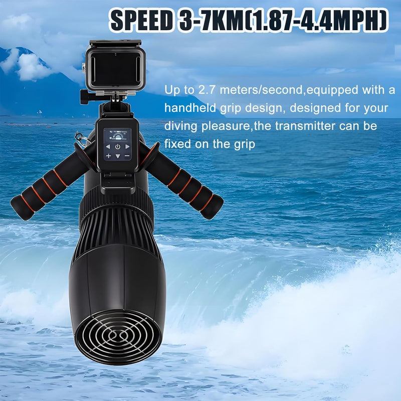 Patinete Subacuático de 700W, 160 Minutos de Autonomía, para Piscina y Mar