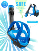 Lamker Máscara Snorkel Cara Completa Plegable, 180° Panorámica, con Soporte de Cámara y Antivaho