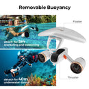 Sublue WhiteShark Mix Pro Patinete Subacuático con Motores Duales, Soporte de Cámara, para Niños y Adultos, Blanco
