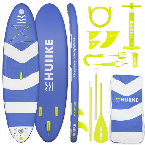 HUIIKE Tabla de Paddle Surf Hinchable (SUP), Kit Completo con Remo Ajustable, Estable y Resistente, 305x84x15 cm, hasta 130 kg