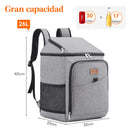 Lifewit Mochila Nevera Térmica 26L (34 Latas), Portátil para Playa, Camping y Picnic, Gris