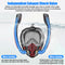 Máscara de Snorkel de Cara Completa para Adultos, con Doble Tubo, Visión 180º, Antivaho y Soporte para Cámara