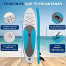SereneLife Tabla de Paddle Surf Hinchable (ISUP), Cubierta Antideslizante, Incluye Aleta y Estuche, para Adultos y Jóvenes