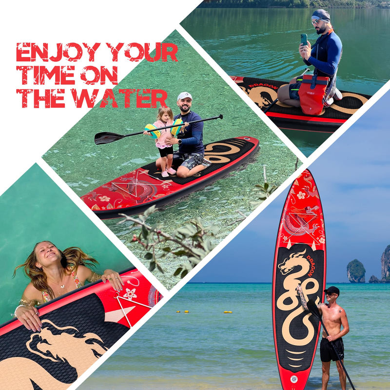 FEATH-R-LITE Tabla de Paddle Surf Hinchable (SUP), Kit Completo con Remo Ajustable, Bomba y Mochila
