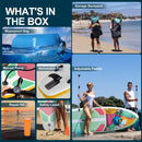 GYMMALL Tabla de Paddle Surf Hinchable (SUP) para Todos los Niveles, con Diseño Ancho y Antideslizante, Kit de Accesorios Premium