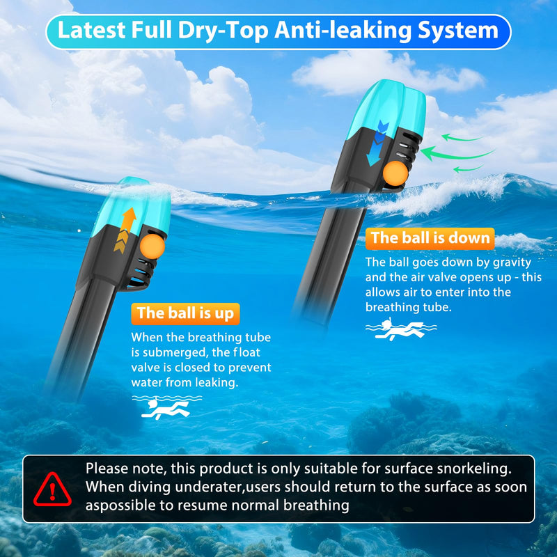 Máscara de Snorkel de Cara Completa para Adultos, con Visión Panorámica 180°