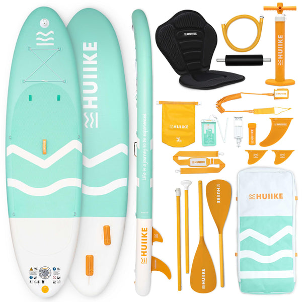 HUIIKE Tabla de Paddle Surf Hinchable (SUP), Kit Completo, 305x84x15 cm, hasta 130 kg