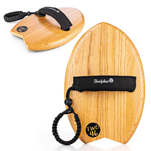 Woodsandwaves Tabla de Surf de Mano (Handplane), de Madera Dura a Prueba de Roturas, con Bolsa, para Principiantes y Profesionales
