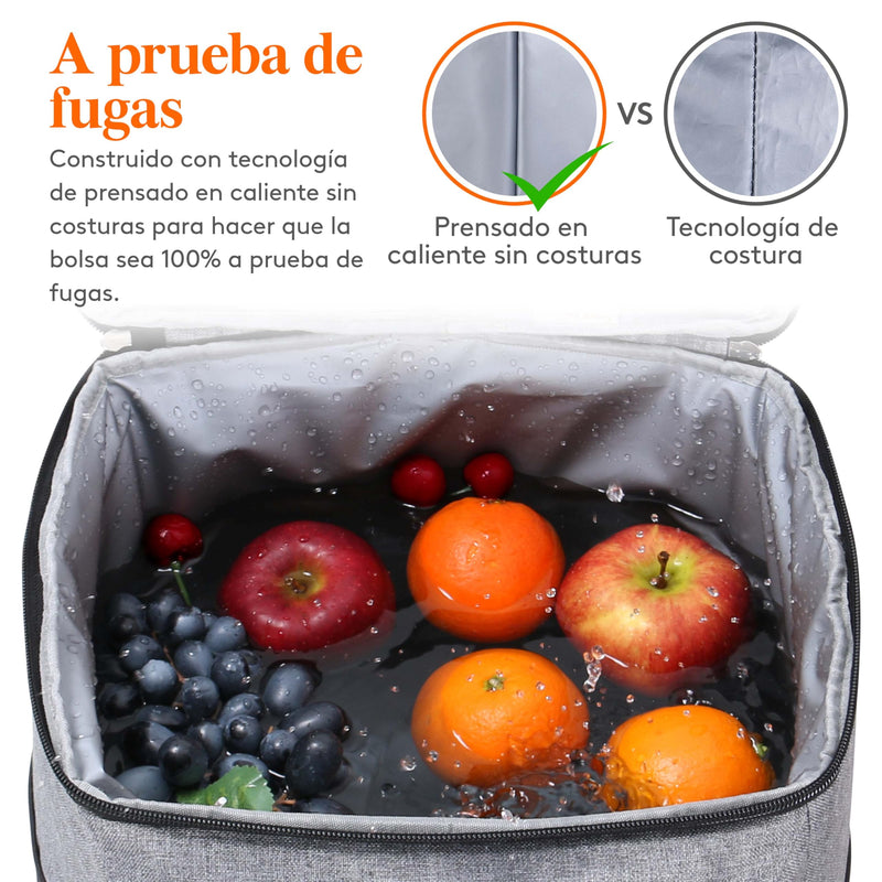 Lifewit Mochila Nevera Térmica 26L (34 Latas), Portátil para Playa, Camping y Picnic, Gris