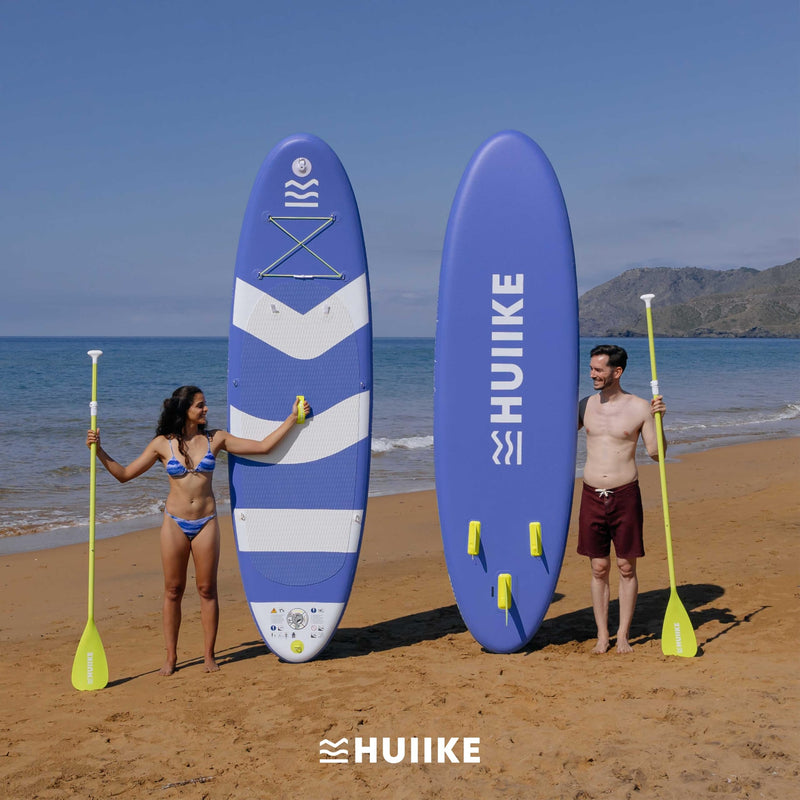HUIIKE Tabla de Paddle Surf Hinchable (SUP), Kit Completo con Remo Ajustable, Estable y Resistente, 305x84x15 cm, hasta 130 kg